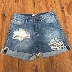 Glamorous Distressed Denim Shorts